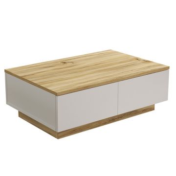 Masuta de cafea Thunder sonoma - culoare alb 90x60x31.5cm Masuta de cafea Thunder sonoma - culoare alb 90x60x31.5cm