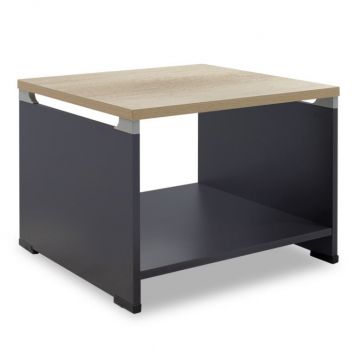 Masuta de cafea Lotus din stejar - gri inchis 60x60x45cm Masuta de cafea Lotus din stejar - gri inchis 60x60x45cm